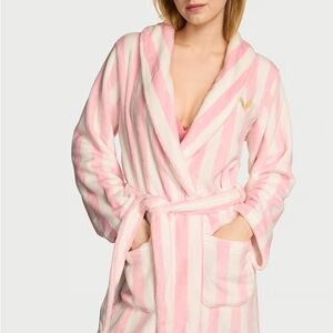 Victoria's Secret Pink and White Striped Robe